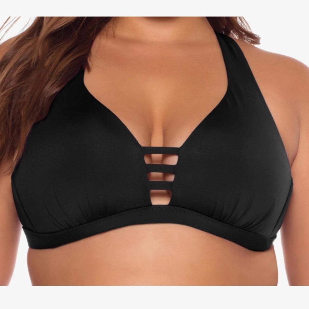 Becca Black Halter Bikini Top